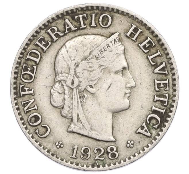 Монета 5 раппенов 1928 года Швейцария (Артикул: K12-23677) — Фото №1