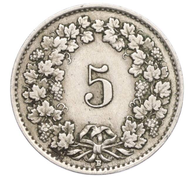 Монета 5 раппенов 1928 года Швейцария (Артикул: K12-23679) — Фото №2