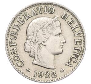 5 раппенов 1928 года Швейцария — Фото №1