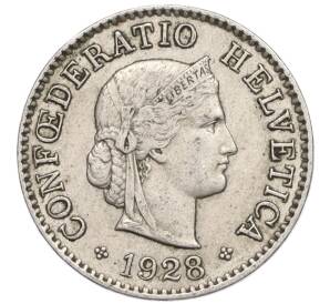 5 раппенов 1928 года Швейцария — Фото №1