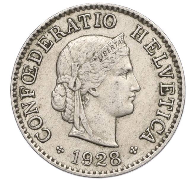 Монета 5 раппенов 1928 года Швейцария (Артикул: K12-23683) — Фото №1