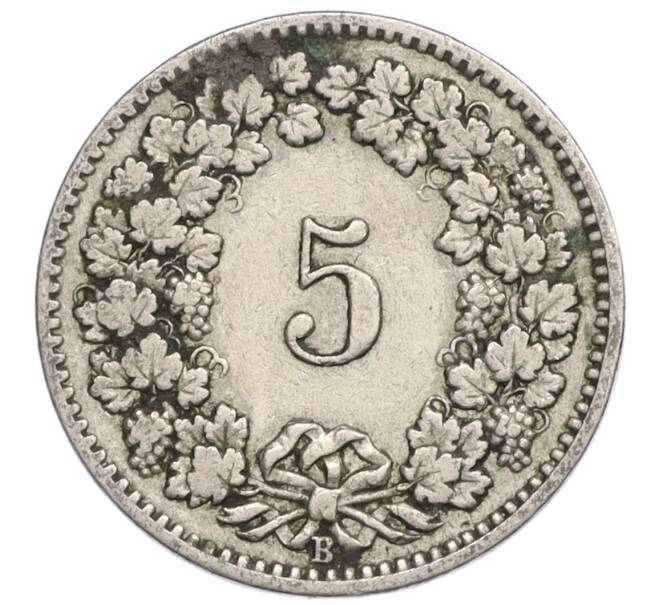 Монета 5 раппенов 1906 года Швейцария (Артикул: K12-23702) — Фото №2