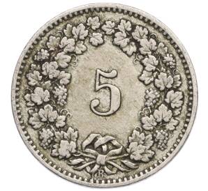 5 раппенов 1907 года Швейцария — Фото №2