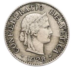 5 раппенов 1928 года Швейцария — Фото №1