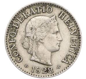 5 раппенов 1928 года Швейцария — Фото №1