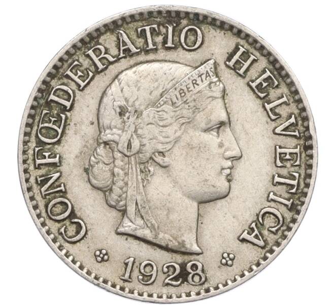 Монета 5 раппенов 1928 года Швейцария (Артикул: K12-23727) — Фото №1