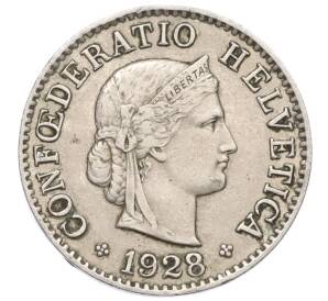 5 раппенов 1928 года Швейцария — Фото №1