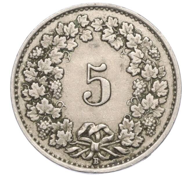 Монета 5 раппенов 1928 года Швейцария (Артикул: K12-23728) — Фото №2