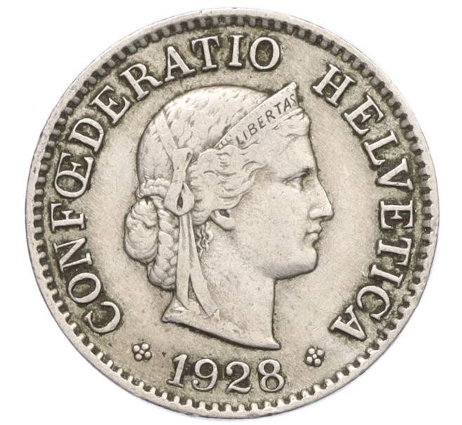 Монета 5 раппенов 1928 года Швейцария (Артикул: K12-23730) — Фото №1