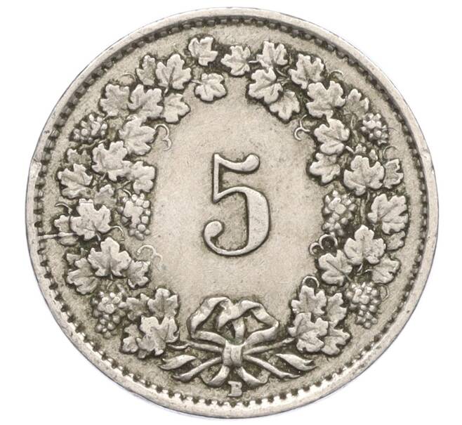 Монета 5 раппенов 1928 года Швейцария (Артикул: K12-23730) — Фото №2