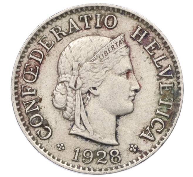 Монета 5 раппенов 1928 года Швейцария (Артикул: K12-23731) — Фото №1