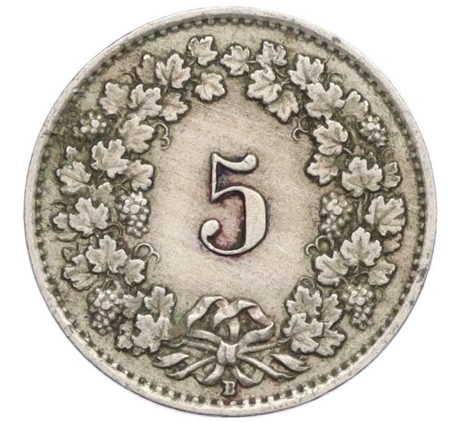 Монета 5 раппенов 1928 года Швейцария (Артикул: K12-23731) — Фото №2