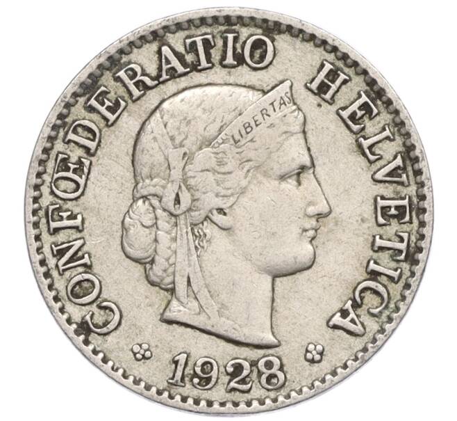 Монета 5 раппенов 1928 года Швейцария (Артикул: K12-23732) — Фото №1