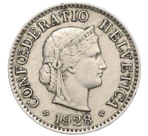 5 раппенов 1928 года Швейцария — Фото №1