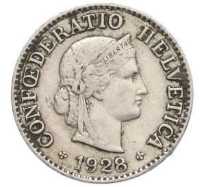 5 раппенов 1928 года Швейцария — Фото №1