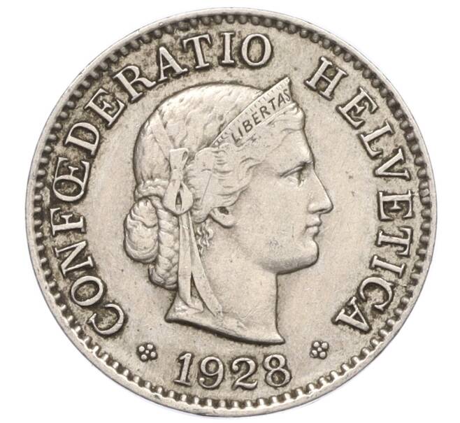 Монета 5 раппенов 1928 года Швейцария (Артикул: K12-23735) — Фото №1