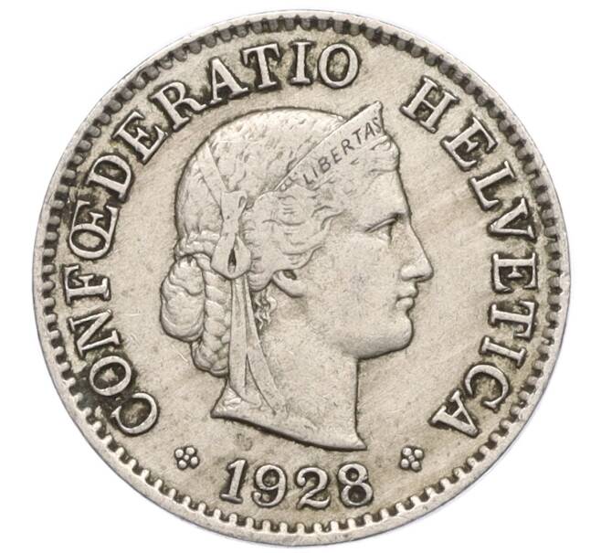 Монета 5 раппенов 1928 года Швейцария (Артикул: K12-23736) — Фото №1