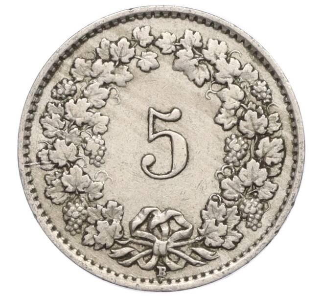 Монета 5 раппенов 1928 года Швейцария (Артикул: K12-23736) — Фото №2