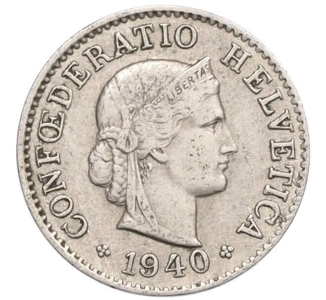 Монета 5 раппенов 1940 года Швейцария (Артикул: K12-23749) — Фото №1