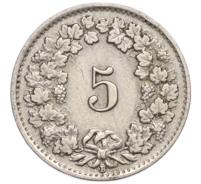 Монета 5 раппенов 1940 года Швейцария (Артикул: K12-23754) — Фото №2