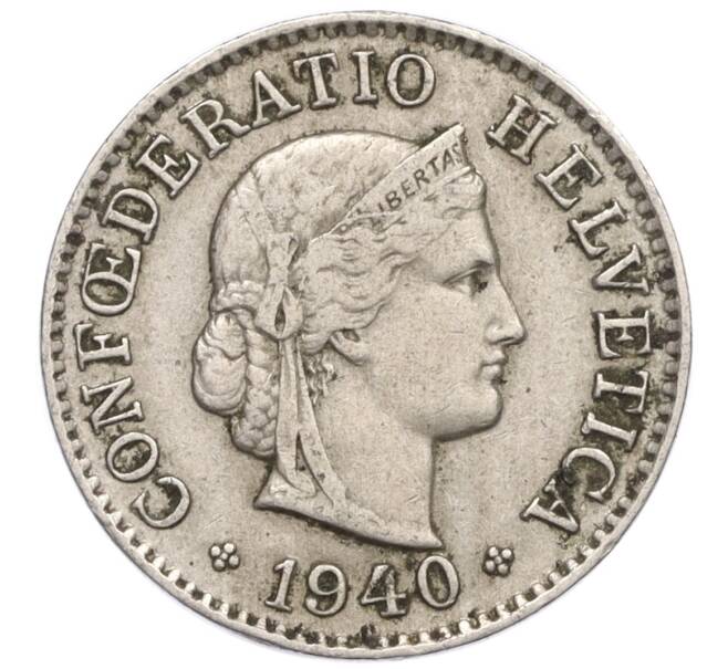 Монета 5 раппенов 1940 года Швейцария (Артикул: K12-23779) — Фото №1