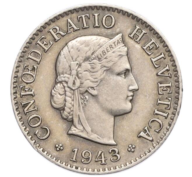 Монета 5 раппенов 1943 года Швейцария (Артикул: K12-23802) — Фото №1