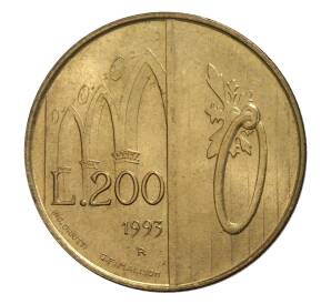 200 лир 1993 года Сан-Марино — Фото №1