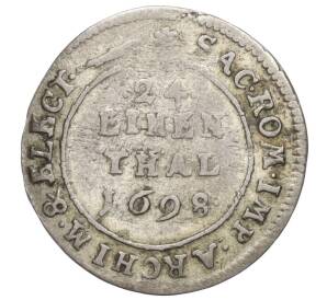 1/24 талера 1698 года Саксония — Фото №1