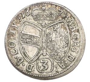 3 крейцера 1671 года Австрия (Халль) — Леопольд I — Фото №2