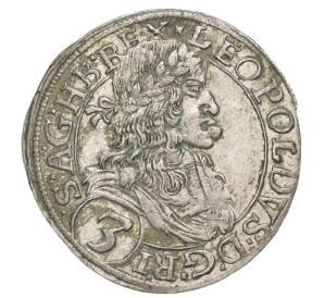 3 крейцера 1670 года Австрия (Вена) — Леопольд I — Фото №1