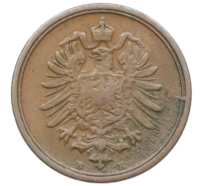 Монета 1 пфенниг 1875 года В Германия (Артикул K12-23936)