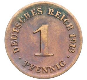 1 пфенниг 1913 года D Германия — Фото №1