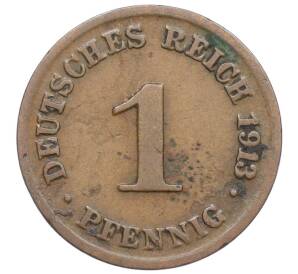 1 пфенниг 1913 года D Германия — Фото №1