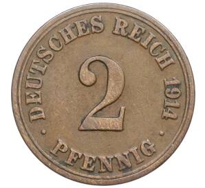 2 пфеннига 1914 года А Германия — Фото №1