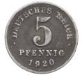 Монета 5 пфеннигов 1920 года D Германия (Артикул: K12-24099) — Фото №1