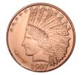 Монета 1 унция чистой меди «История денег — 1 цент 1907 года» (Артикул M2-7525)