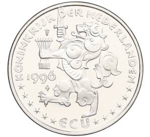 1 экю 1996 года Нидерланды «50 лет ЮНИСЕФ» — Фото №2