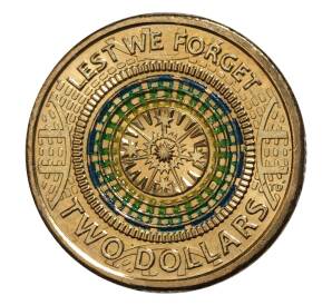 2 доллара 2017 года Австралия «Мы не забудем» — Фото №1