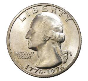 1/4 доллара (25 центов) 1976 года S «200 лет независимости США» — Фото №1