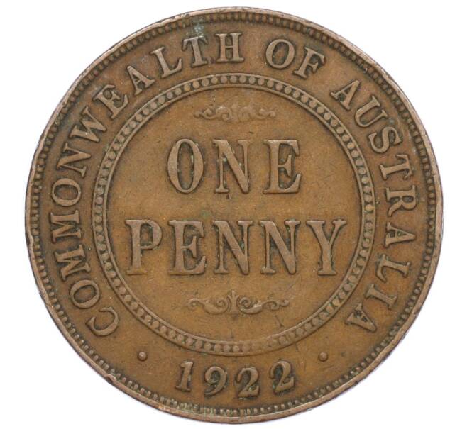 Монета 1 пенни 1922 года Австралия (Артикул: M2-75541) — Фото №1