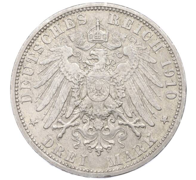 Монета 3 марки 1910 года Германия (Гессен) (Артикул: M2-75622) — Фото №2