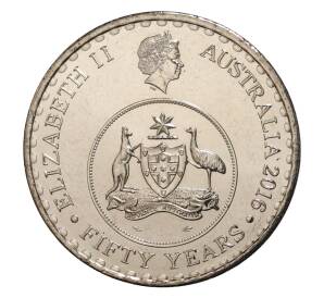 20 центов 2016 года Австралия «50 лет с момента перехода на десятичную денежную систему» — Фото №1