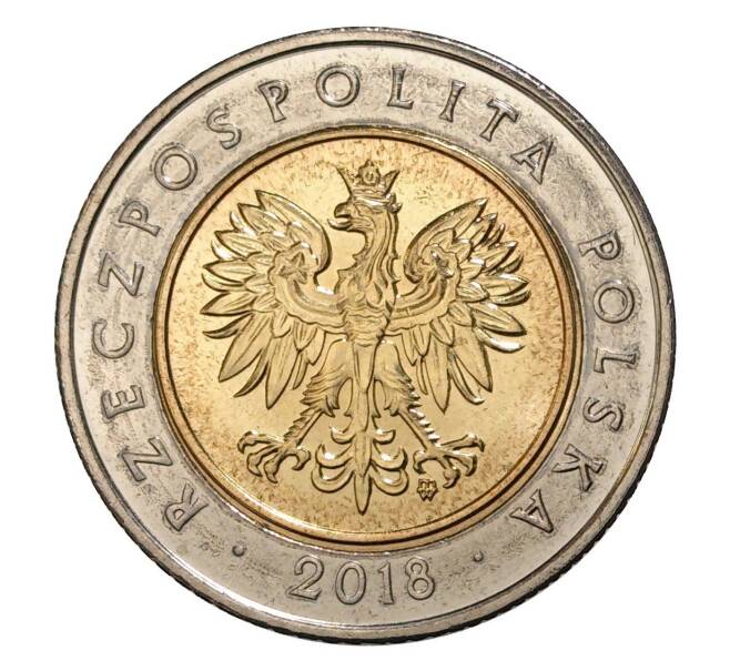 Монета 5 злотых 2018 года Польша «100 лет независимости» (Артикул M2-7590)