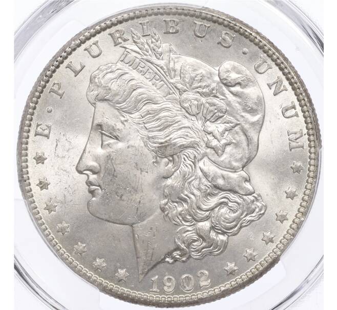 Монета 1 доллар 1902 года О США — в слабе PCGS (MS64) (Артикул: M2-75682) — Фото №1