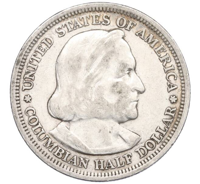 Монета 1/2 доллара (50 центов) 1893 года США «Колумбийская выставка в Чикаго» (Артикул: M2-75721) — Фото №2