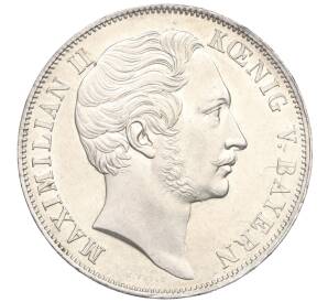 2 гульдена 1855 года Бавария «Восстановление колонны Мадонны в Мюнхене» — Фото №2