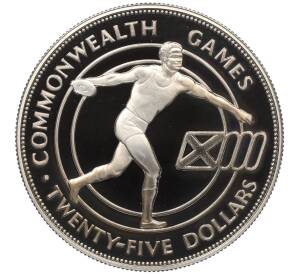 25 долларов 1986 года Барбадос «XIII Игры Содружества 1986 в Шотландии» — Фото №1