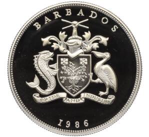 25 долларов 1986 года Барбадос «XIII Игры Содружества 1986 в Шотландии» — Фото №2