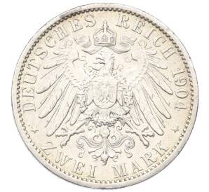 2 марки 1904 года Германия (Мекленбург-Шверин) «Свадьба Герцога Фридриха Франца IV» — Фото №2