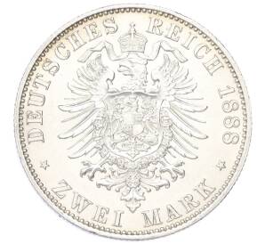 2 марки 1888 года Германия (Пруссия — Фридрих III) — Фото №2